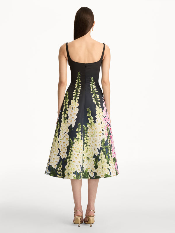 Oscar De La Renta Degradé Foxglove Faille Dress