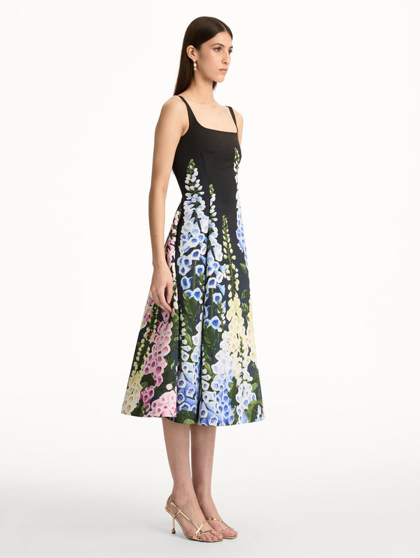 Oscar De La Renta Degradé Foxglove Faille Dress