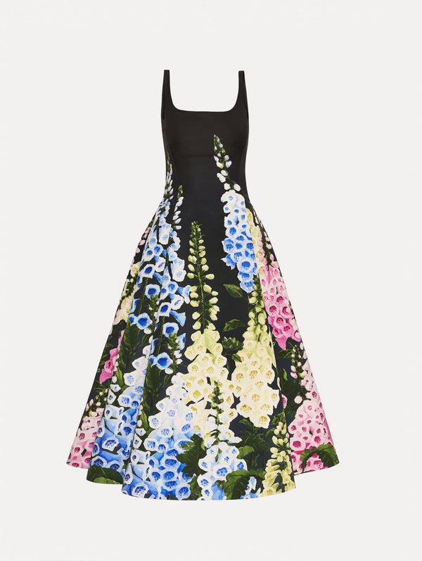 oscar de la renta Degradé Foxglove Faille Dress