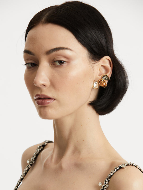 Oscar De La Renta Emerald-Cut Scramble Ear Cuff