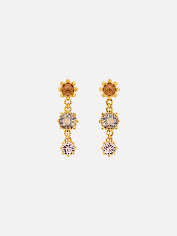 oscar de la renta Faceted Crystal Drop Earrings