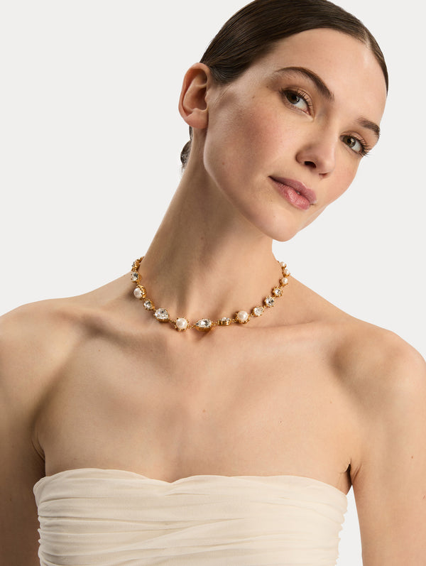 Oscar De La Renta Faceted Crystal Necklace