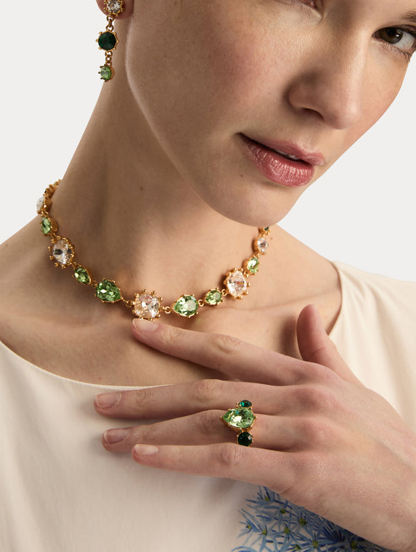 Oscar De La Renta Faceted Crystal Ring