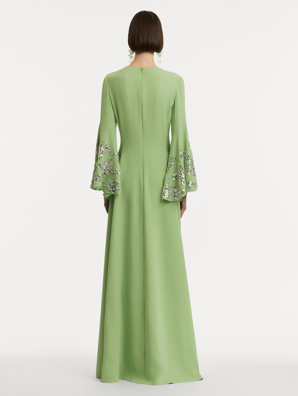 Oscar De La Renta Fern Embroidered Caftan