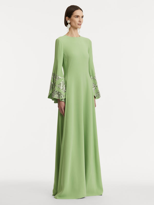 Oscar De La Renta Fern Embroidered Caftan