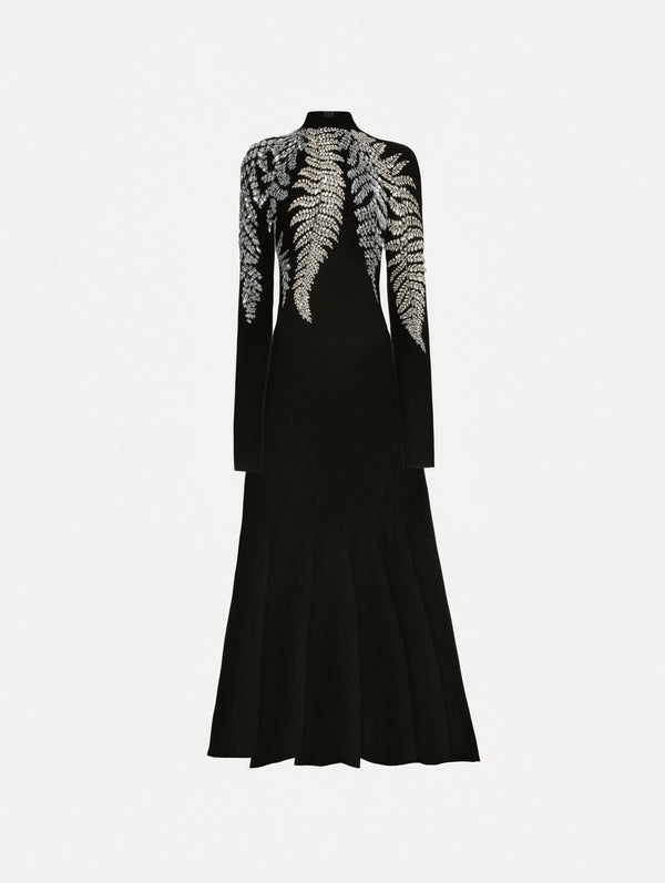 oscar de la renta Fern Embroidered Cocktail Dress