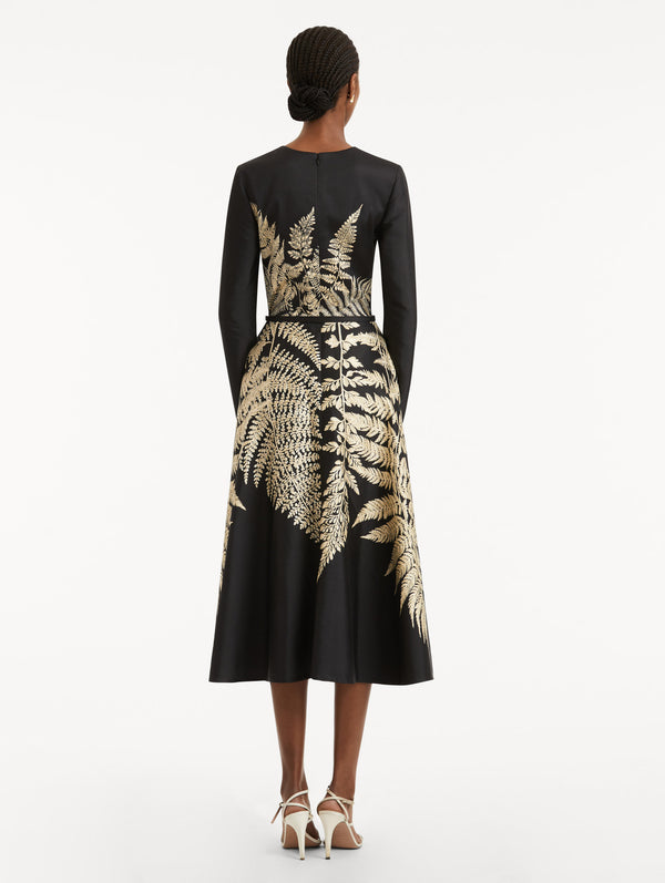 Oscar De La Renta Fern Printed Cocktail Dress