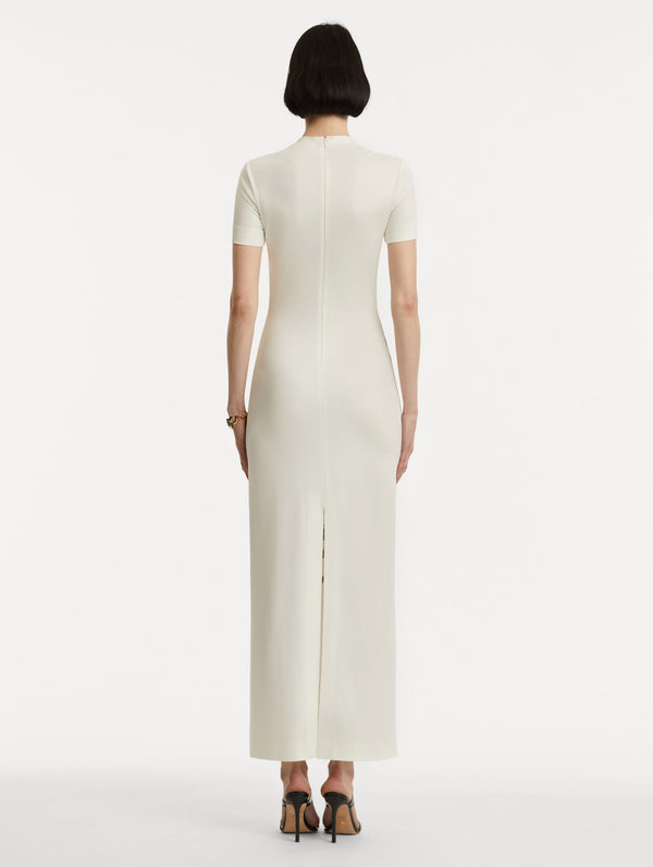 Oscar De La Renta Fern Printed Jersey Dress