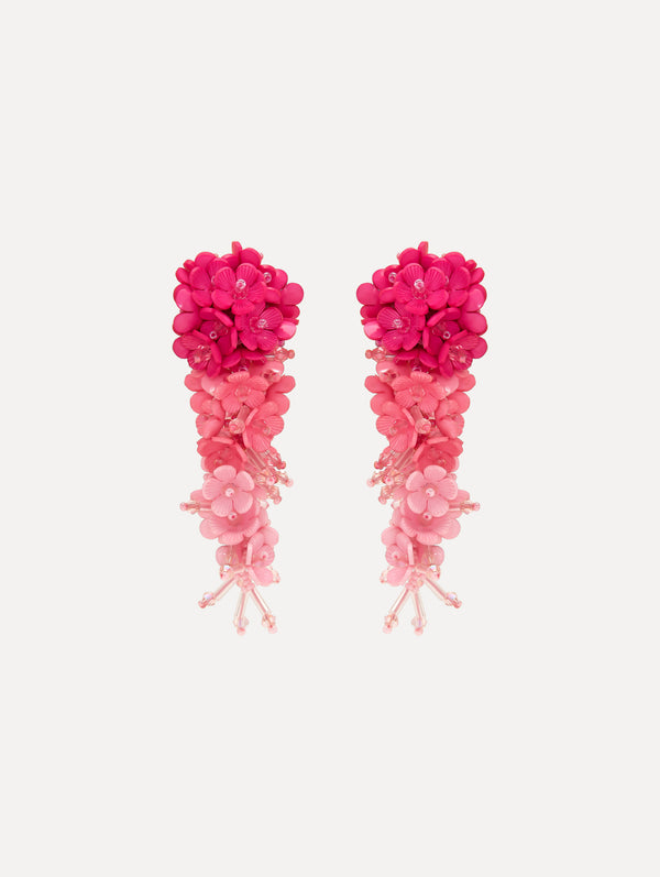 oscar de la renta Flower Bouquet Clip-On Earrings