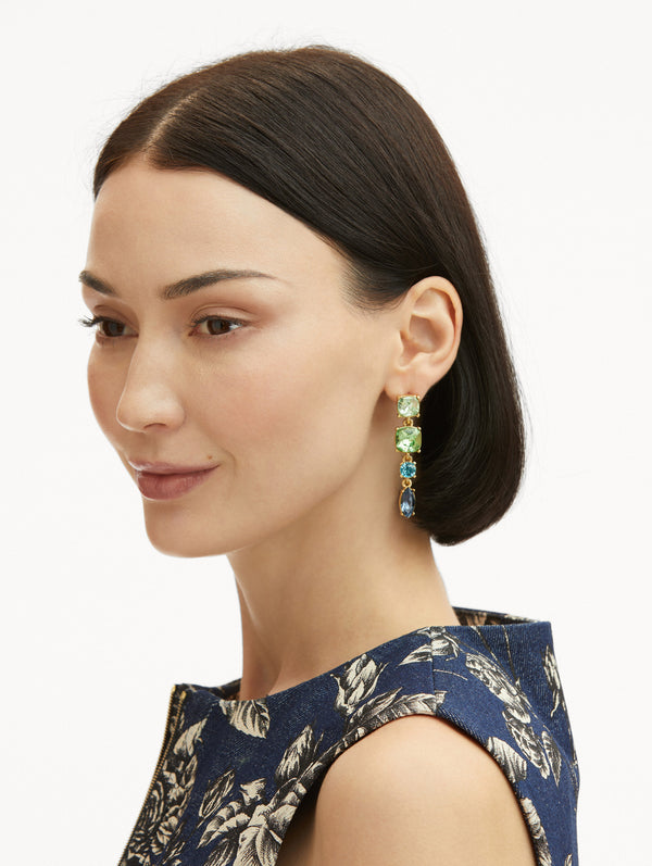 Oscar De La Renta Four-Tier Drop Earrings