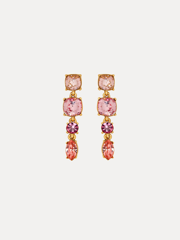 oscar de la renta Four-Tier Drop Earrings
