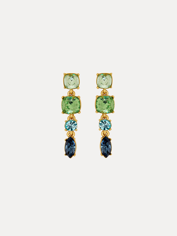 oscar de la renta Four-Tier Drop Earrings