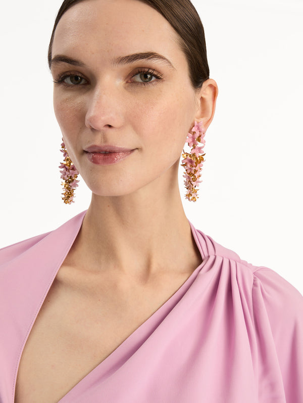 Oscar De La Renta Foxglove Earrings