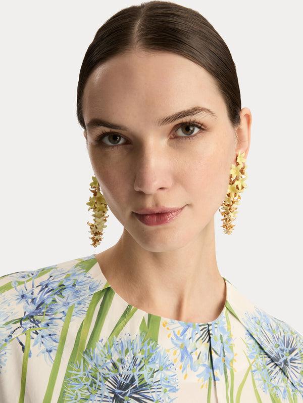 Oscar De La Renta Foxglove Earrings
