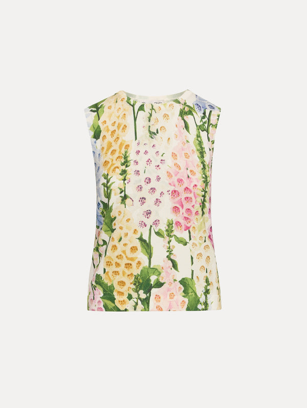 oscar de la renta Foxglove Printed Tank