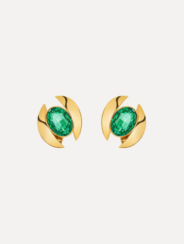 oscar de la renta Framed Oval Earrings