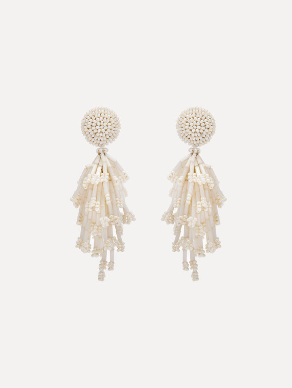 oscar de la renta Fringe Tassel Earrings