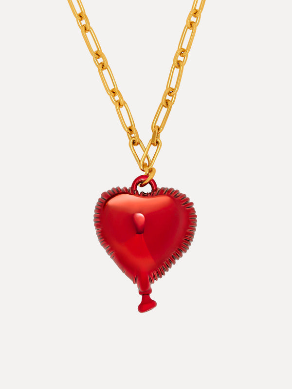 Oscar De La Renta Heart Balloon Pendant Necklace