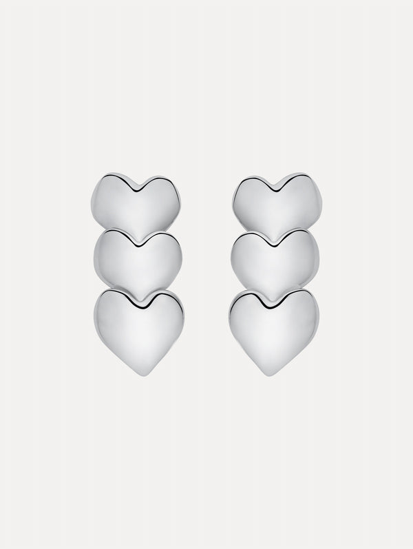 oscar de la renta Heart Drop Clip-On Earrings