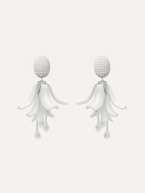 oscar de la renta Impatiens Clip-On Earrings