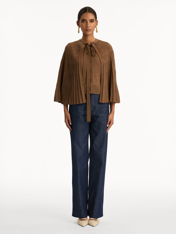 Oscar De La Renta Knit Capelet