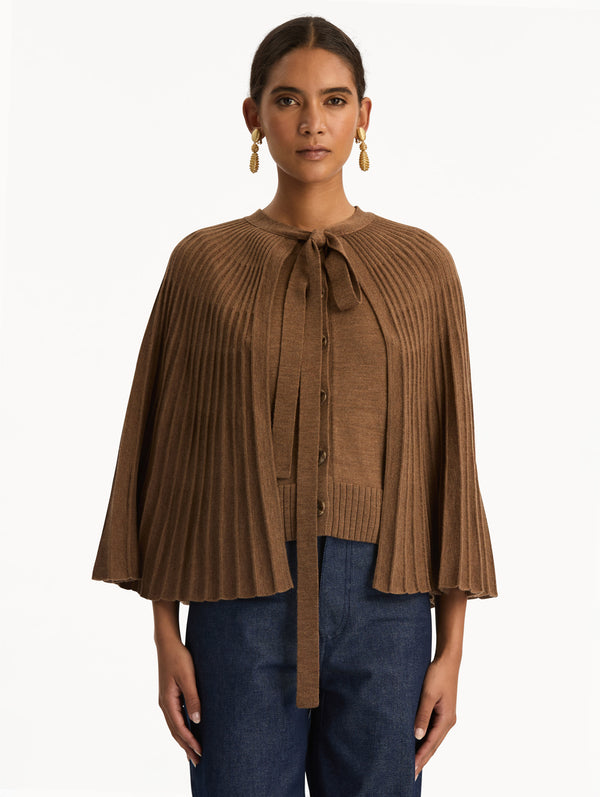 Oscar De La Renta Knit Capelet