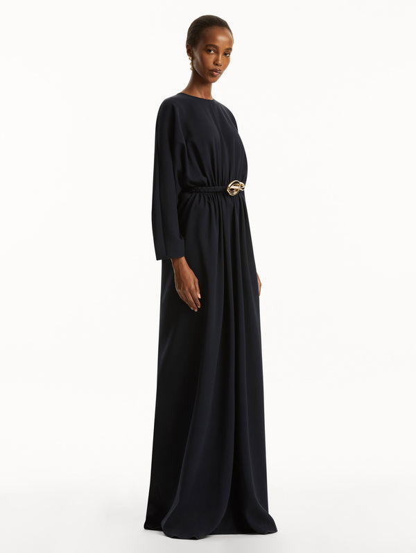 Oscar De La Renta Knotted Belt Georgette Caftan