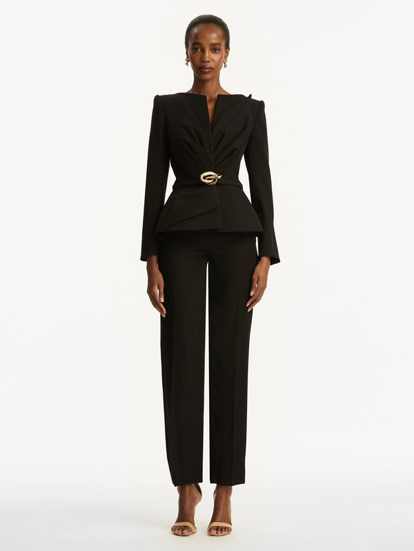 Oscar De La Renta Knotted Belt Jacket