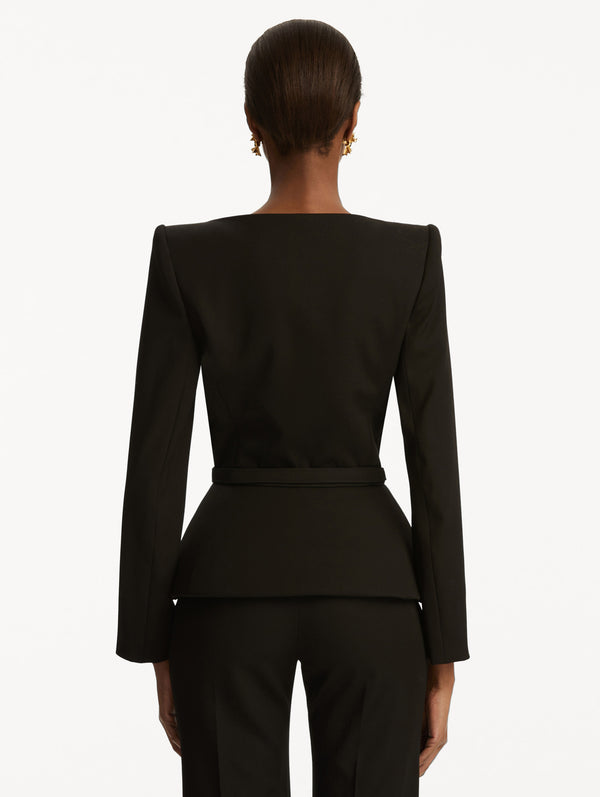 Oscar De La Renta Knotted Belt Jacket