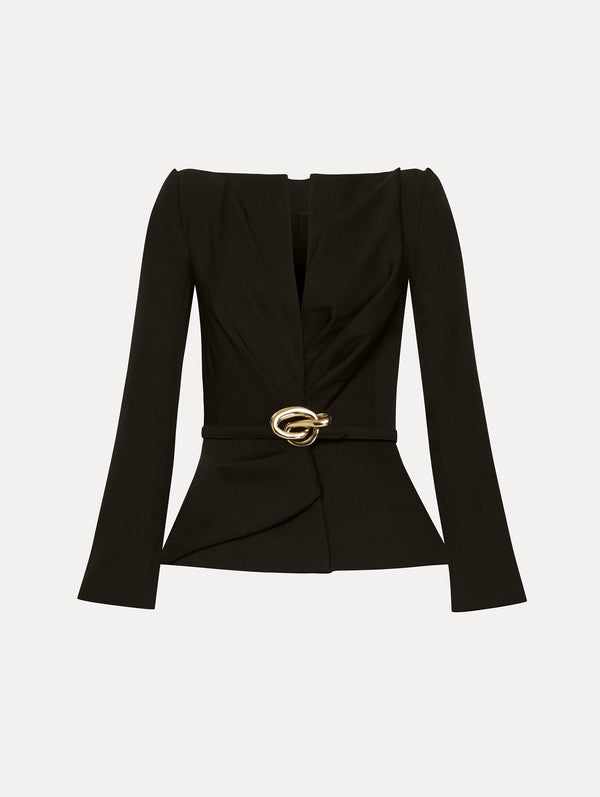 oscar de la renta Knotted Belt Jacket