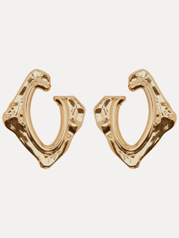 oscar de la renta Large Abstract O Hoop Earrings