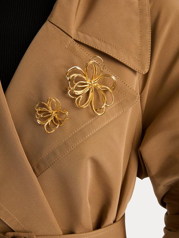 Oscar De La Renta Large Threaded Flower Brooch