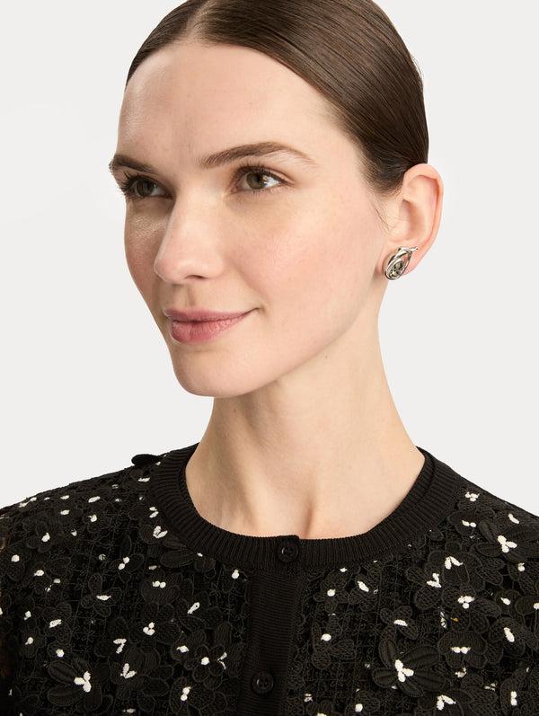 Oscar De La Renta Looped Teardrop Earrings