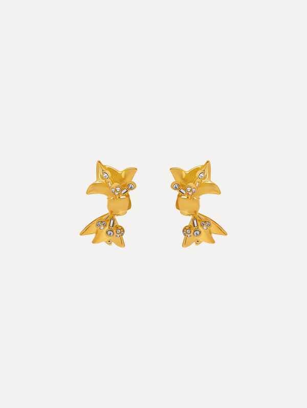 oscar de la renta Mill Bow Clip-On Earrings
