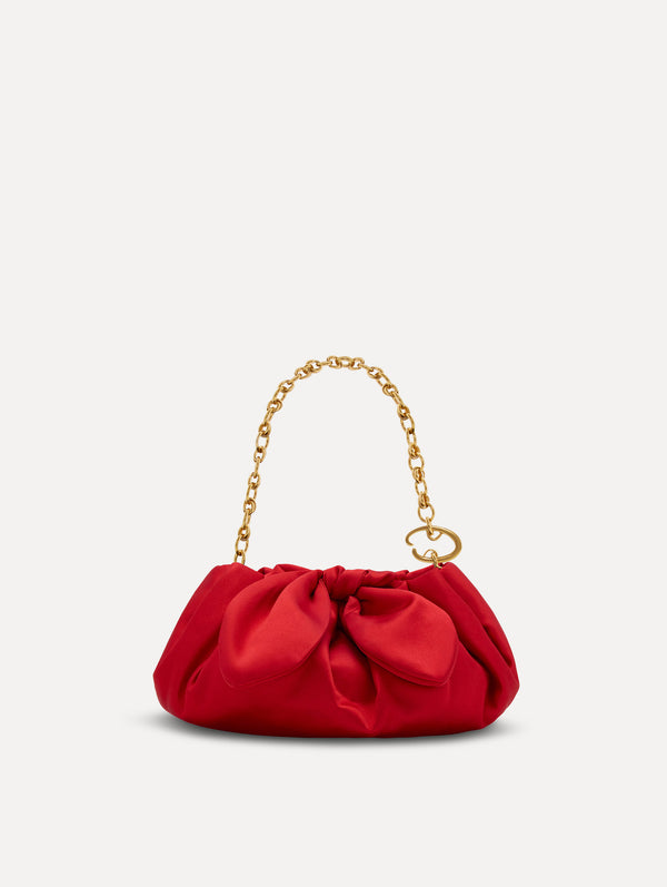 Oscar De La Renta Mini Satin Bow Clutch