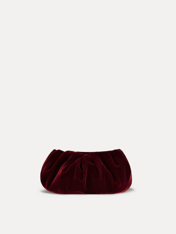 Oscar De La Renta Mini Velvet Bow Clutch