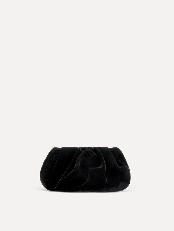 Oscar De La Renta Mini Velvet Bow Clutch