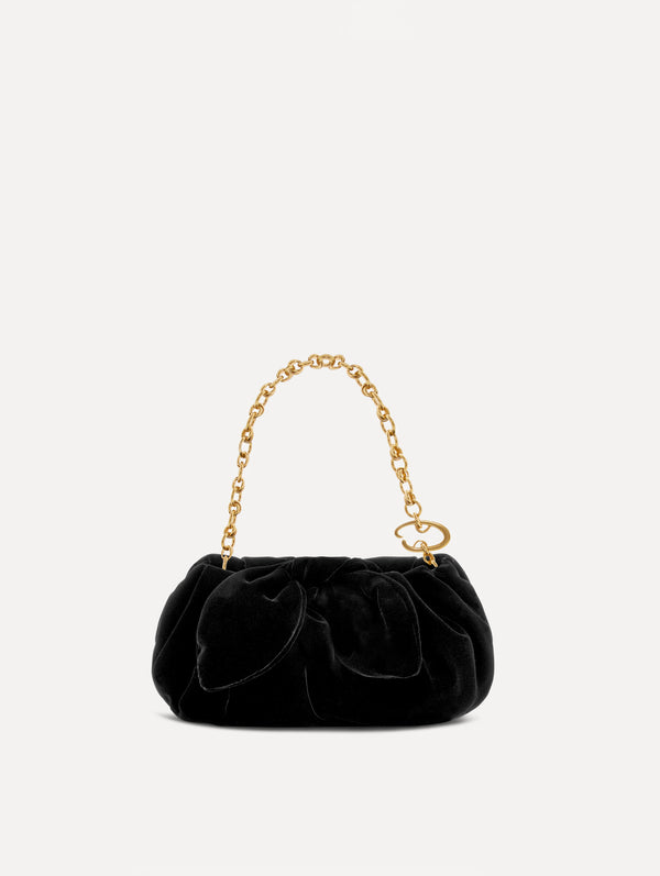 Oscar De La Renta Mini Velvet Bow Clutch