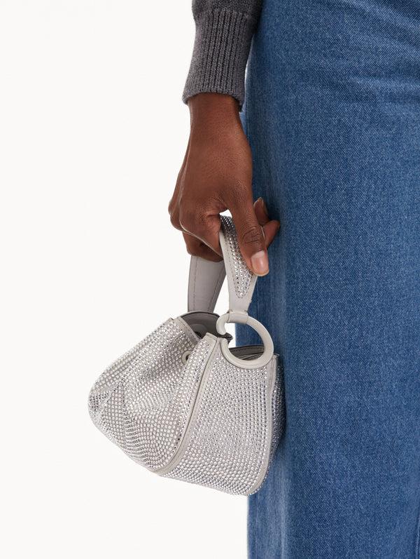 Oscar De La Renta Nano Crystal Pavé O Handle Bag