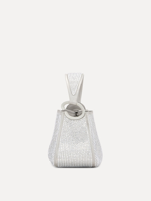 Oscar De La Renta Nano Crystal Pavé O Handle Bag