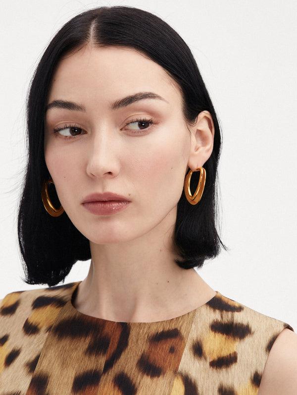 Oscar De La Renta O Disk Hoop Earrings