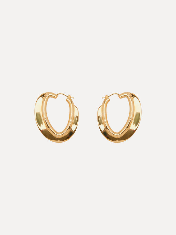 Oscar De La Renta O Disk Hoop Earrings