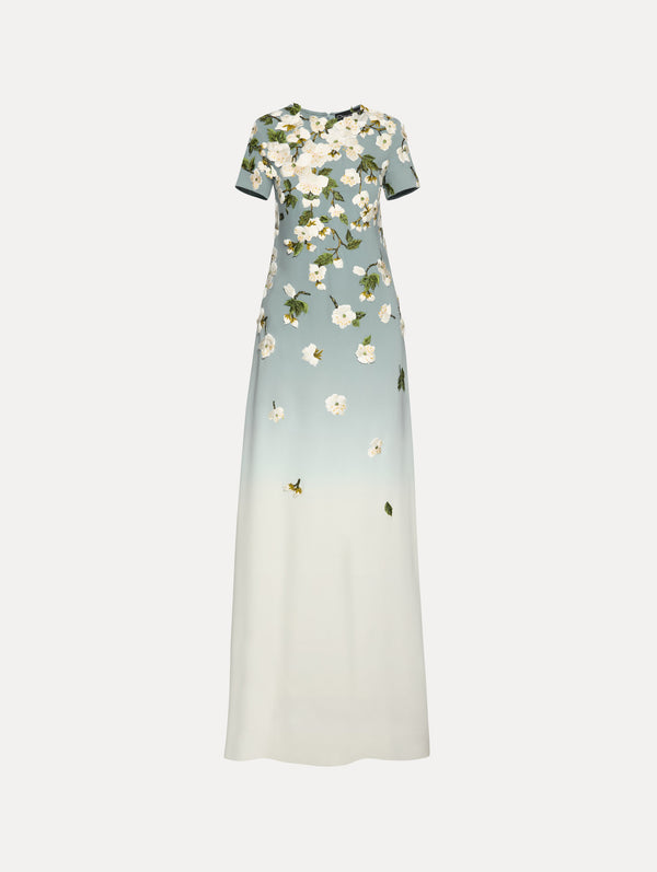 oscar de la renta Ombré Cherry Blossom Gown