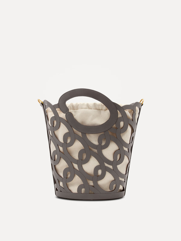 Oscar De La Renta Oscar Chain-Link Leather Tote