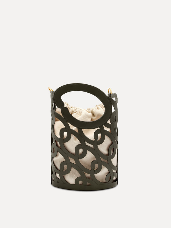 Oscar De La Renta Oscar Chain-Link Leather Tote