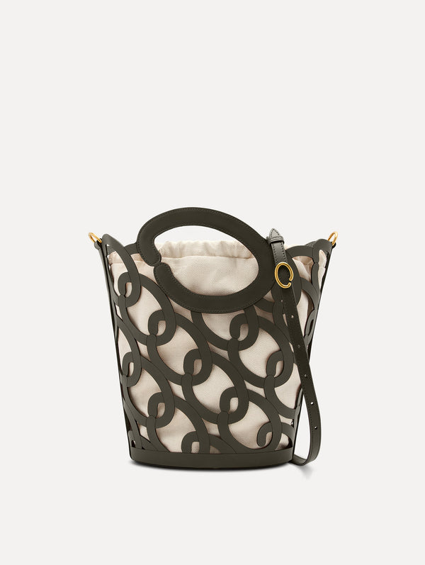 oscar de la renta Oscar Chain-Link Leather Tote