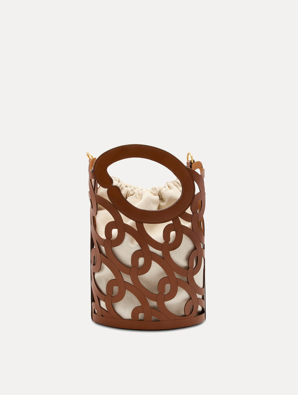 Oscar De La Renta Oscar Chain-Link Leather Tote