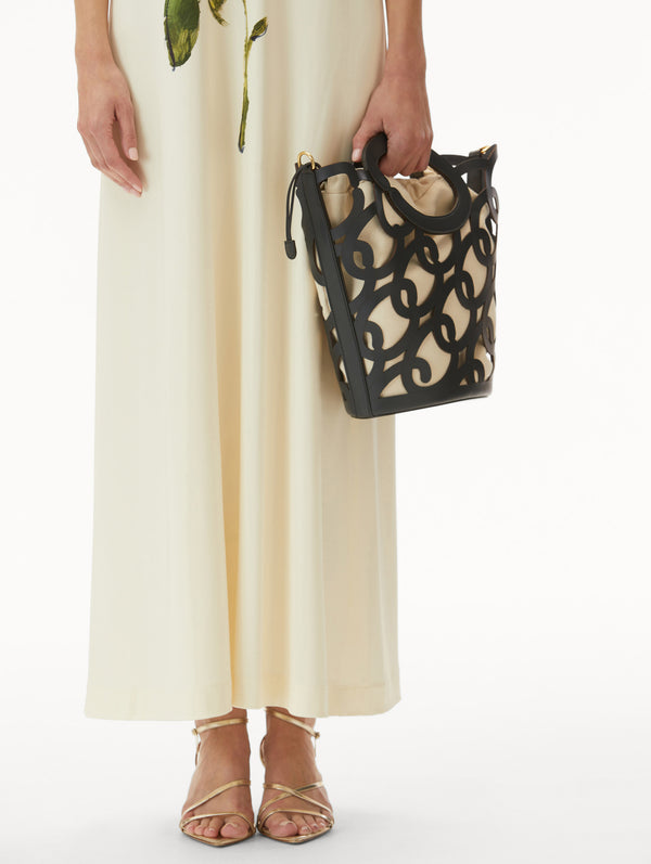 Oscar De La Renta Oscar Chain-Link Leather Tote