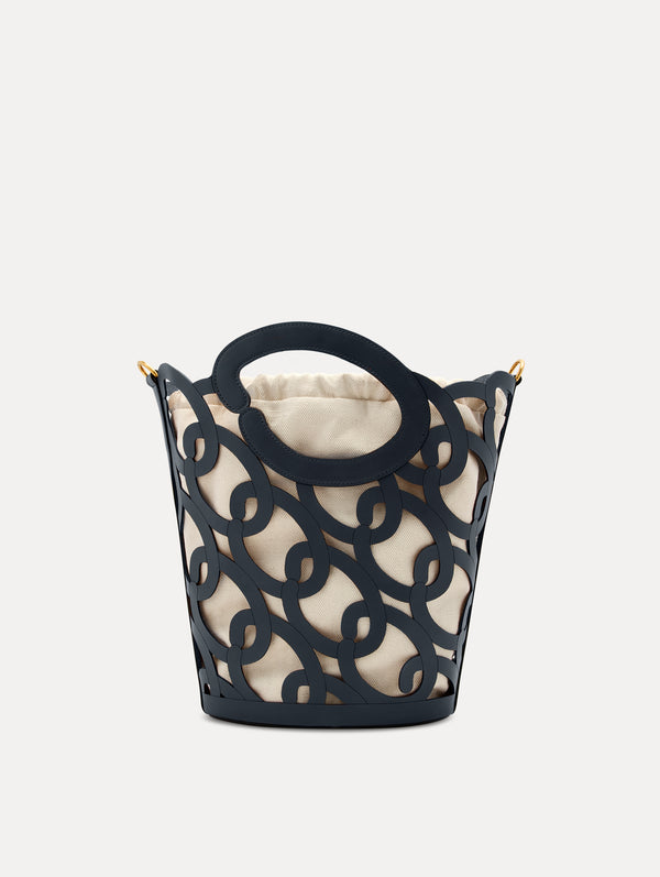 Oscar De La Renta Oscar Chain-Link Leather Tote