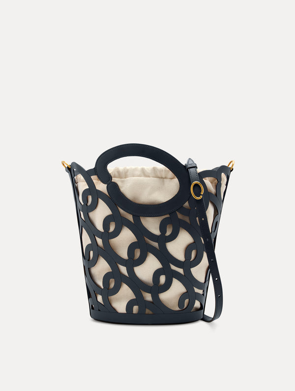 oscar de la renta Oscar Chain-Link Leather Tote